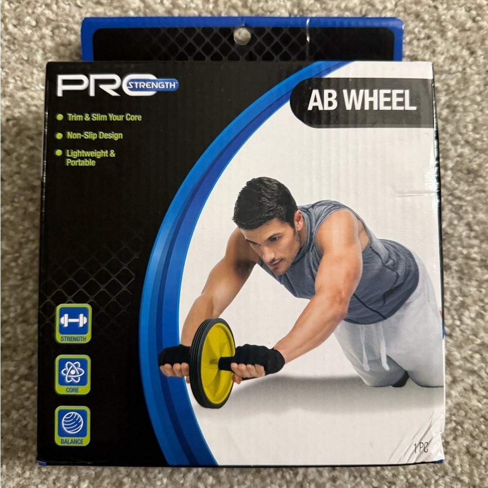 Pro Strength Ab Wheel with Yellow Wheel